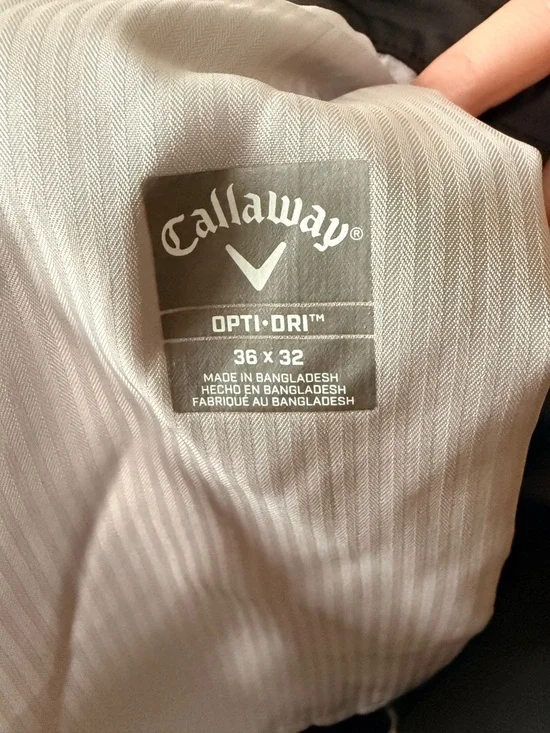 Callaway Opti Dri Golf Pants Mens 36x32 Black Stretch Performance Jogger Back - Picture 5 of 6